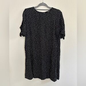 Monki Black and White Dotted Blouse Dress